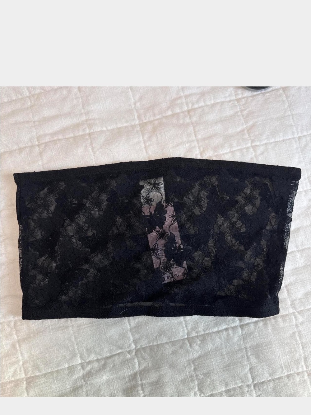 wild fable Black Lace Strapless Bandeau